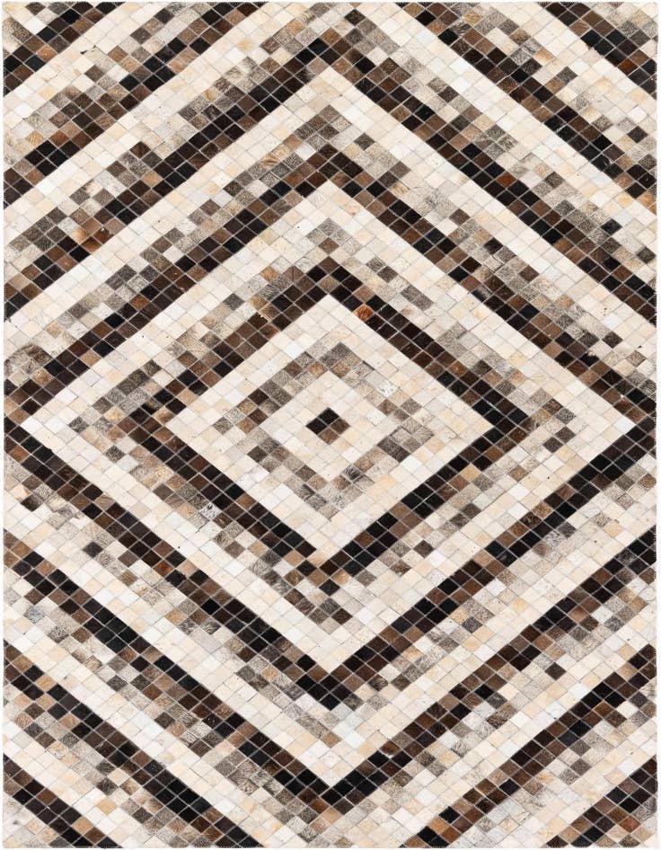 Detail image of 5' x 8' Cowhide Stocks Rug