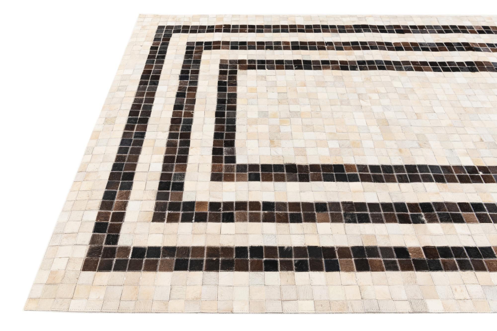 5' 1 x 7' 11 Cowhide Stocks Rug