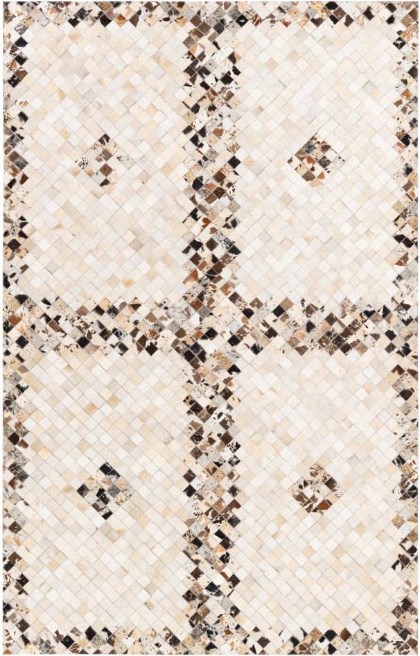 Detail image of 5' x 7' 10 Cowhide Stocks Rug