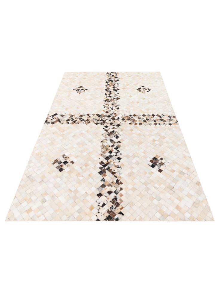 Detail image of 5' x 7' 11 Cowhide Stocks Rug