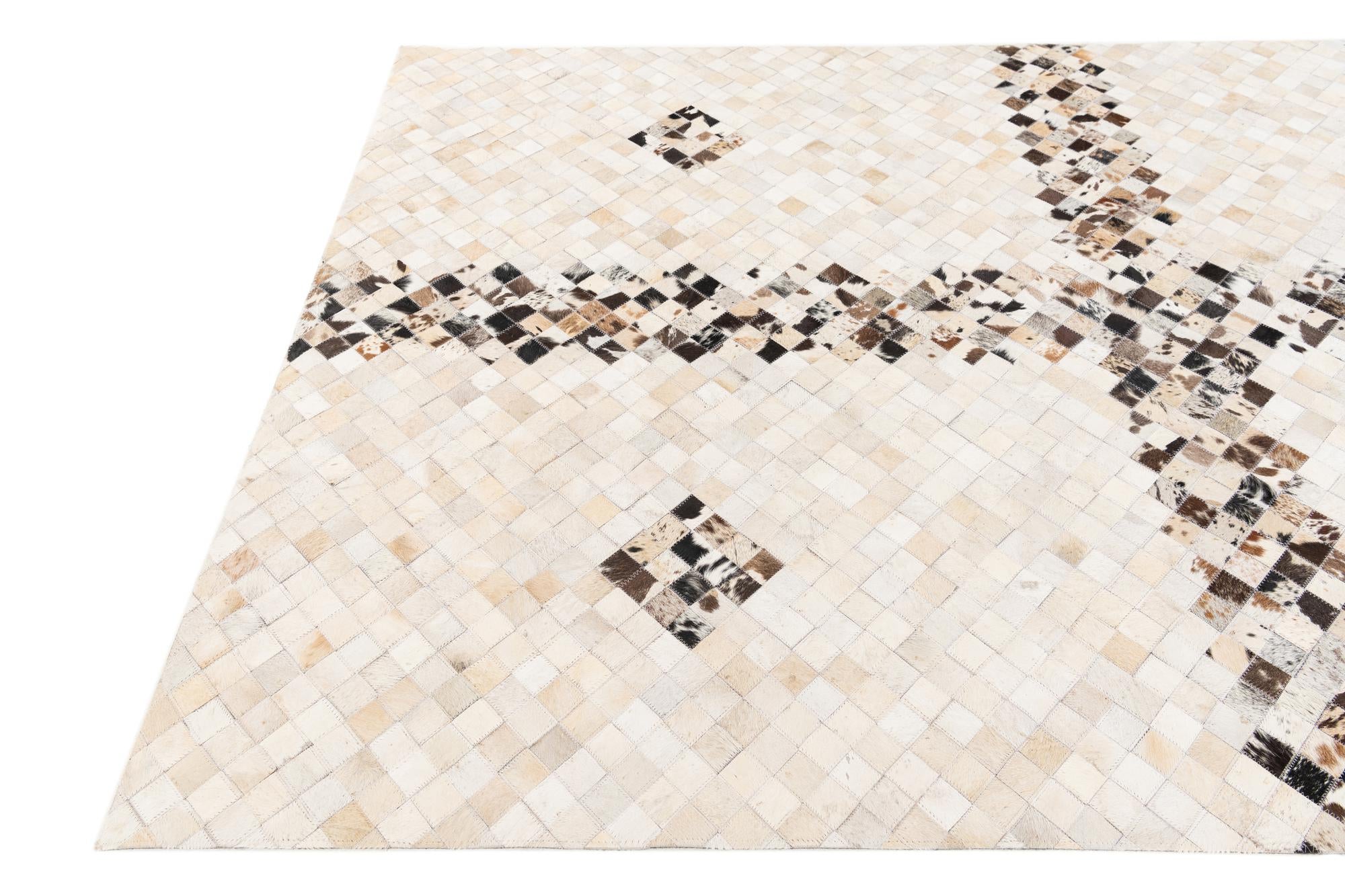 5' x 7' 11 Cowhide Stocks Rug