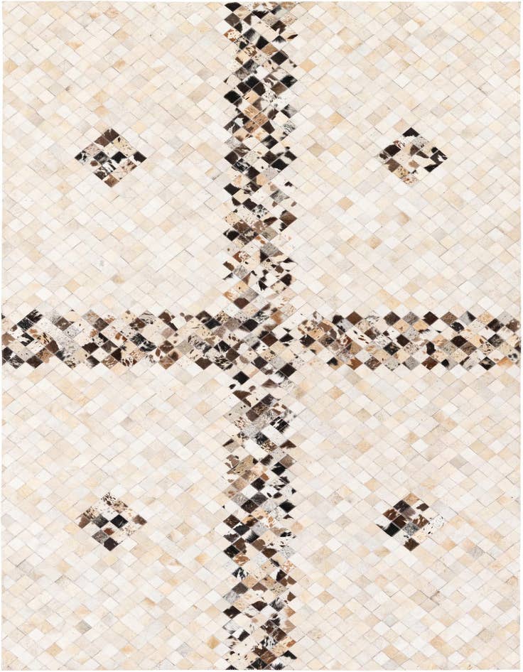 Detail image of 5' x 7' 11 Cowhide Stocks Rug