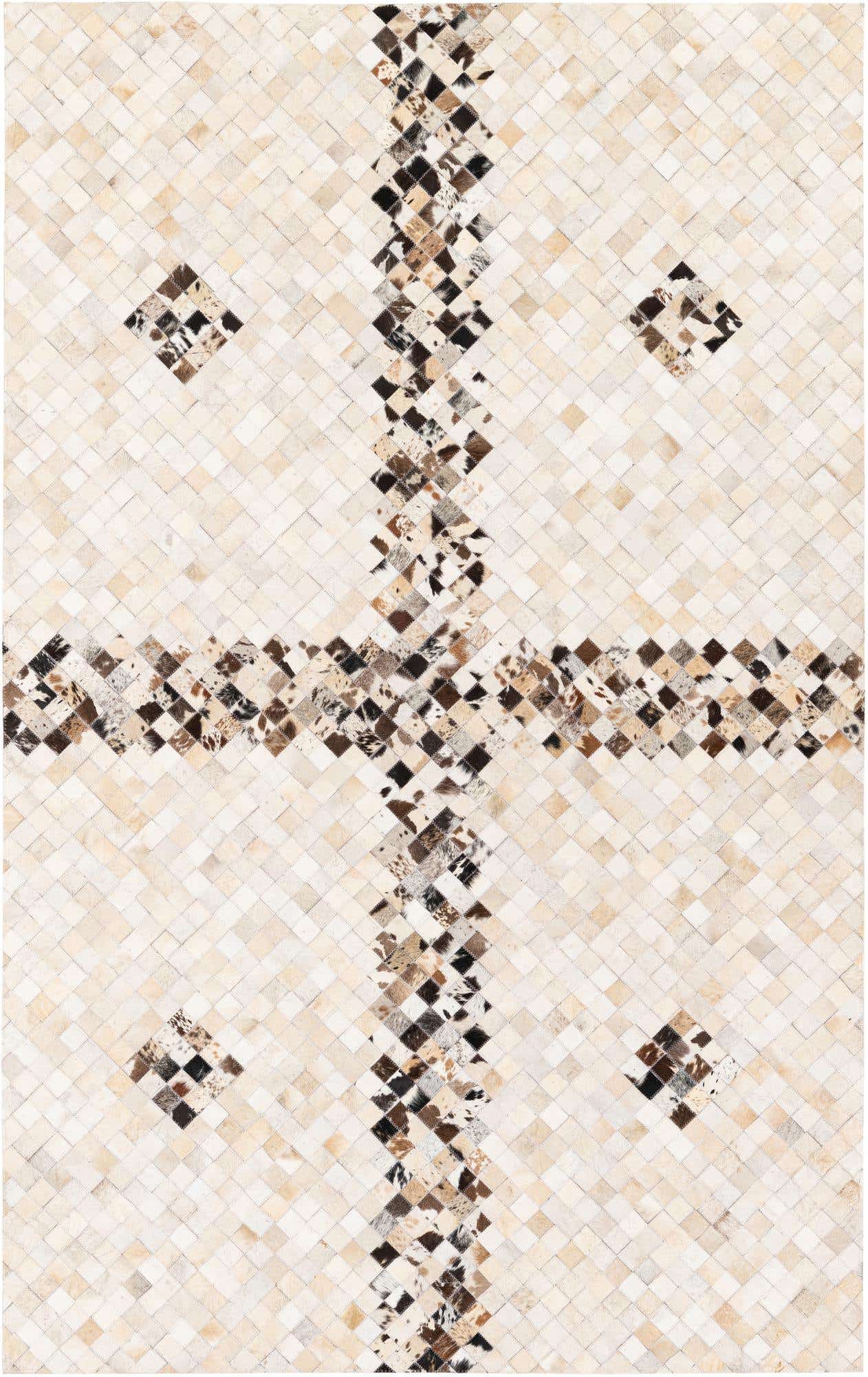 5' x 7' 11 Cowhide Stocks Rug