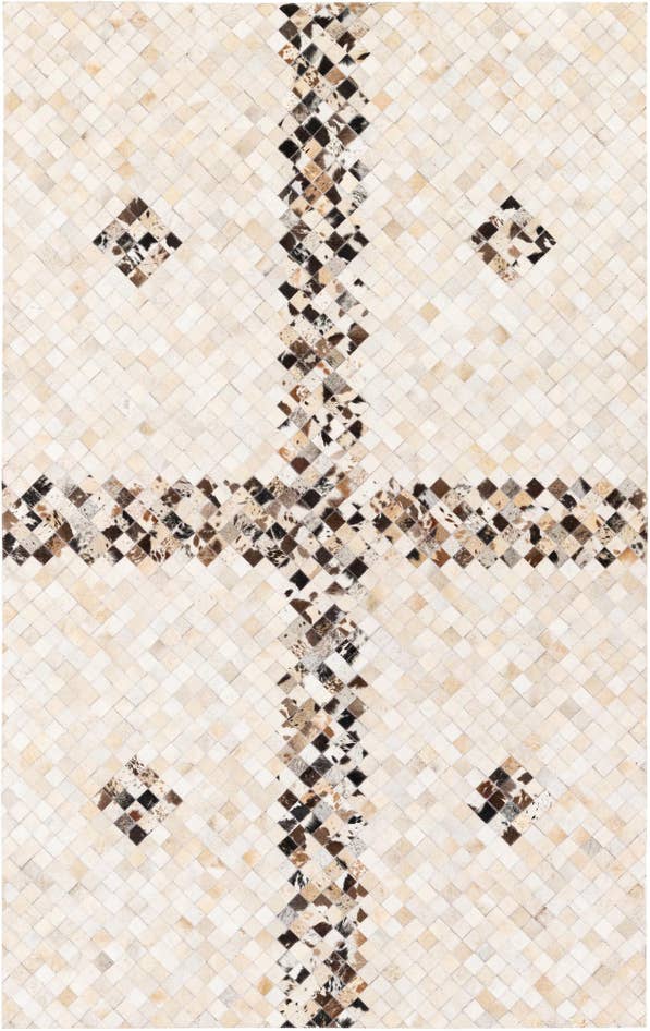 Detail image of 5' x 7' 11 Cowhide Stocks Rug