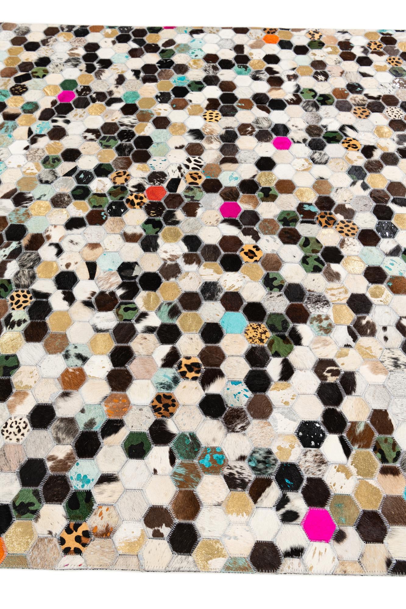 5' 1 x 8' Cowhide Stocks Rug