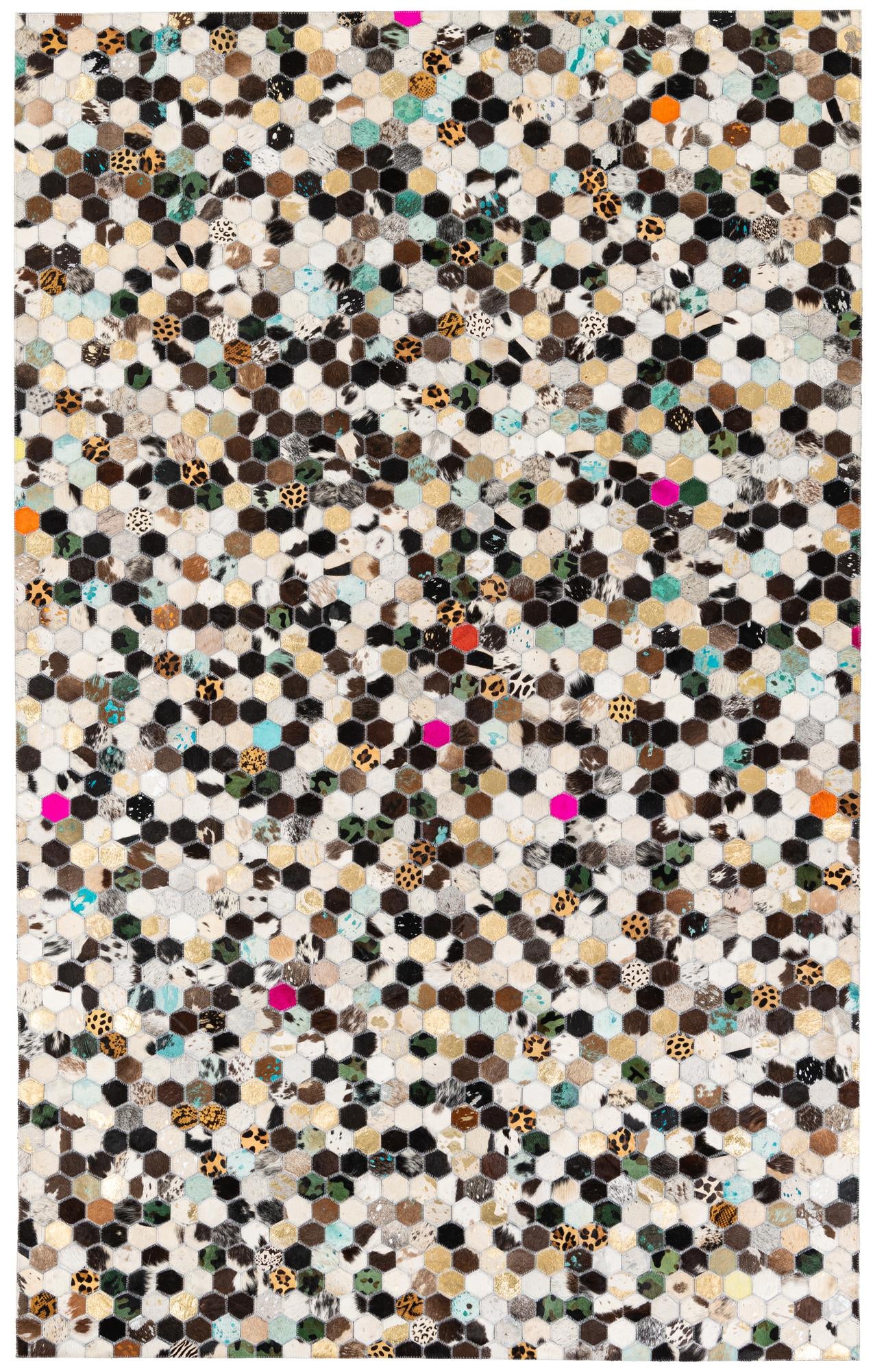 5' 1 x 8' Cowhide Stocks Rug