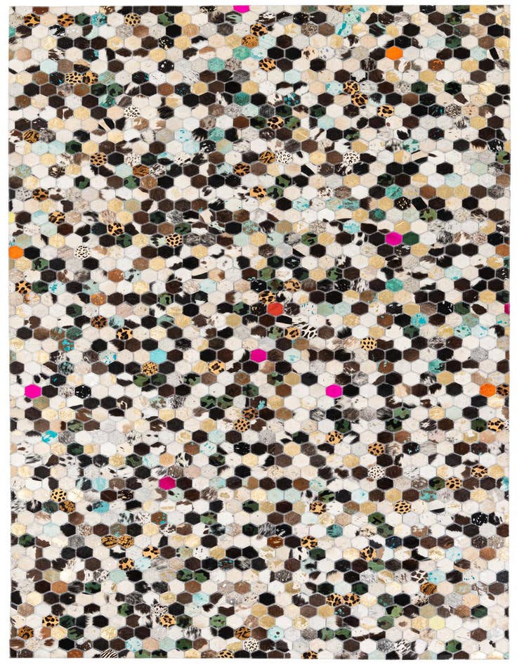 Detail image of 5' 1 x 8' Cowhide Stocks Rug