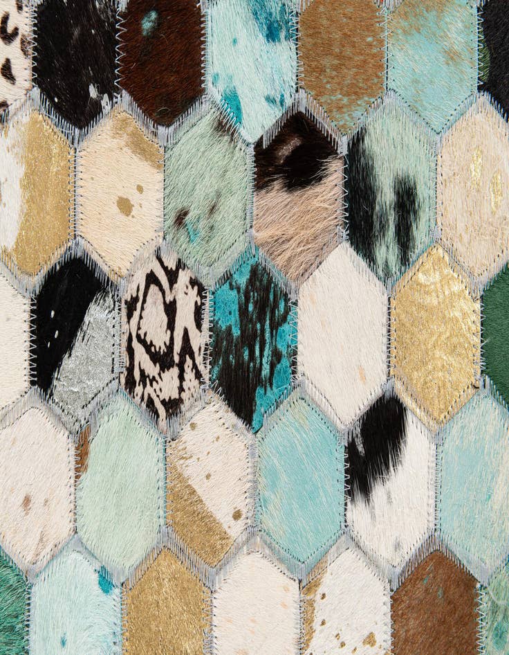 Detail image of 5' 1 x 7' 11 Cowhide Stocks Rug