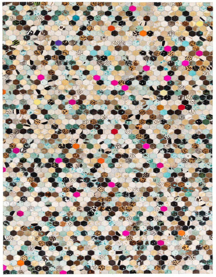 Detail image of 5' 1 x 7' 11 Cowhide Stocks Rug