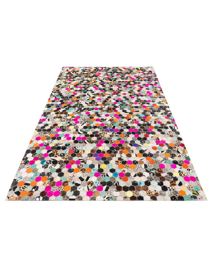 Detail image of 5' 1 x 7' 10 Cowhide Stocks Rug