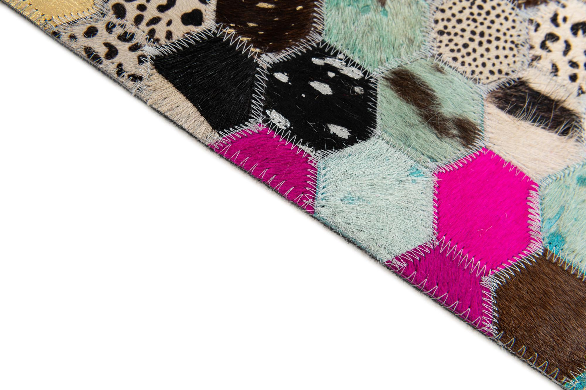 5' 1 x 7' 10 Cowhide Stocks Rug