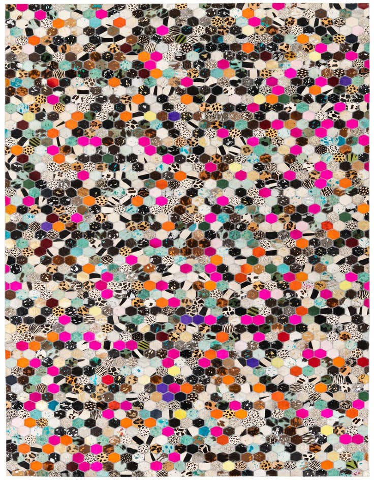 Detail image of 5' 1 x 7' 10 Cowhide Stocks Rug