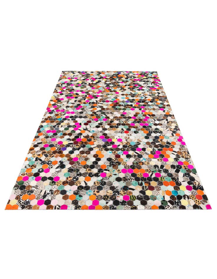 Detail image of 5' 1 x 7' 11 Cowhide Stocks Rug