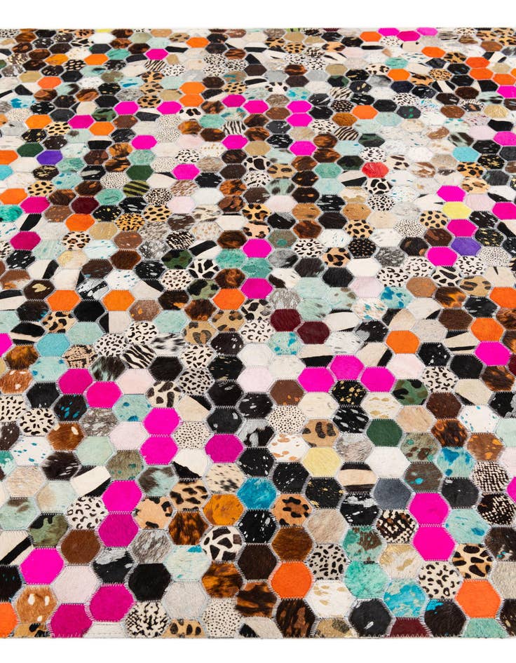 Detail image of 5' 1 x 7' 11 Cowhide Stocks Rug