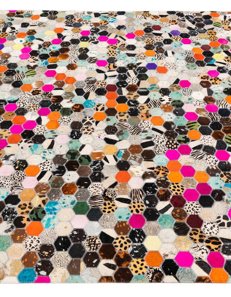 Detail image of 5' x 7' 11 Cowhide Stocks Rug