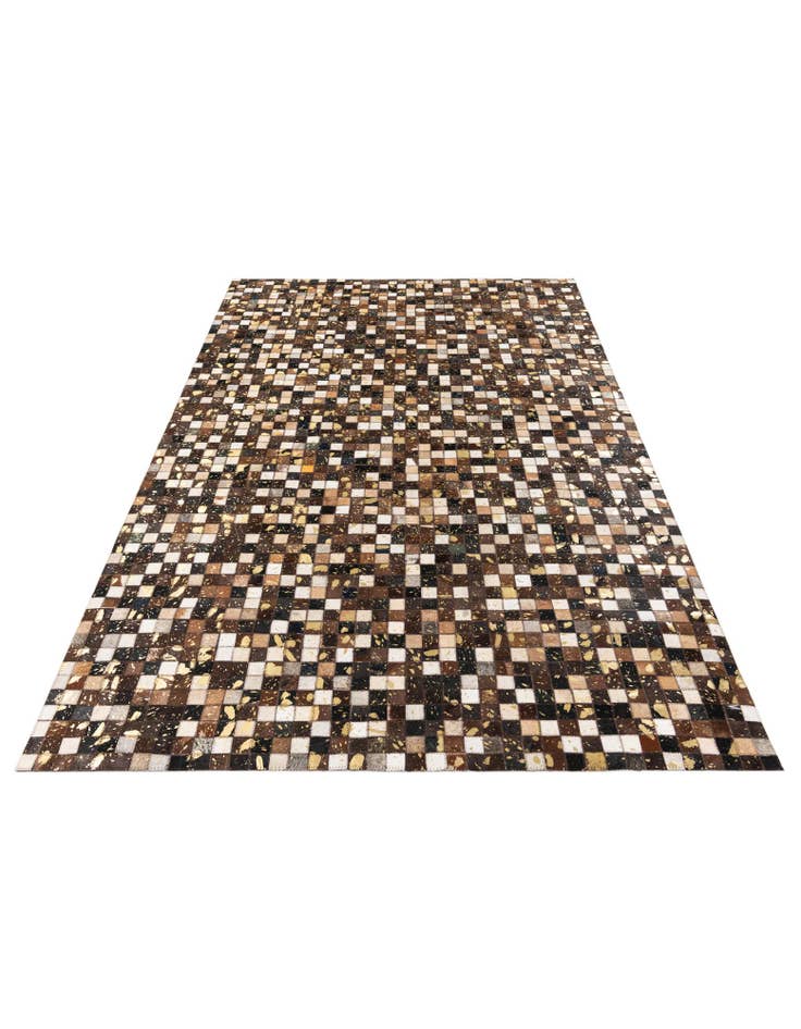 Detail image of 5' x 7' 10 Cowhide Stocks Rug
