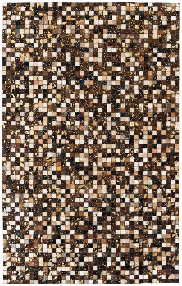 Detail image of 5' x 7' 10 Cowhide Stocks Rug