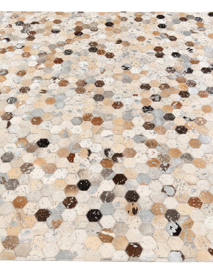 Detail image of 5' 2 x 7' 5 Cowhide Stocks Rug