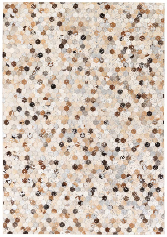 Detail image of 5' 2 x 7' 5 Cowhide Stocks Rug