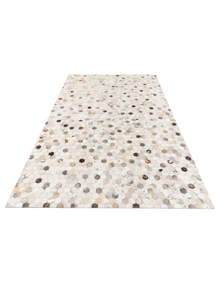 Detail image of 5' 1 x 8' 1 Cowhide Stocks Rug