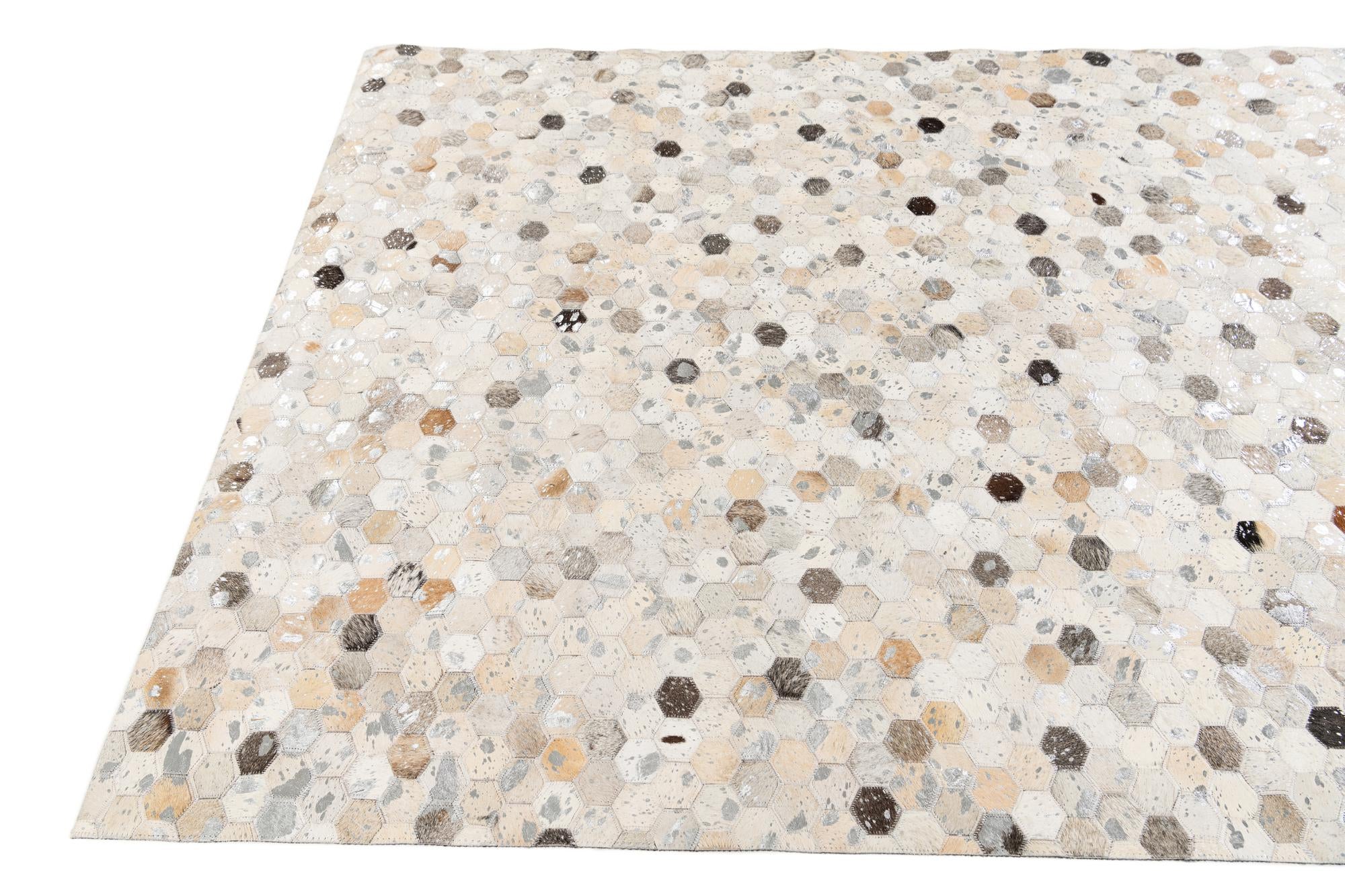 5' 1 x 8' 1 Cowhide Stocks Rug