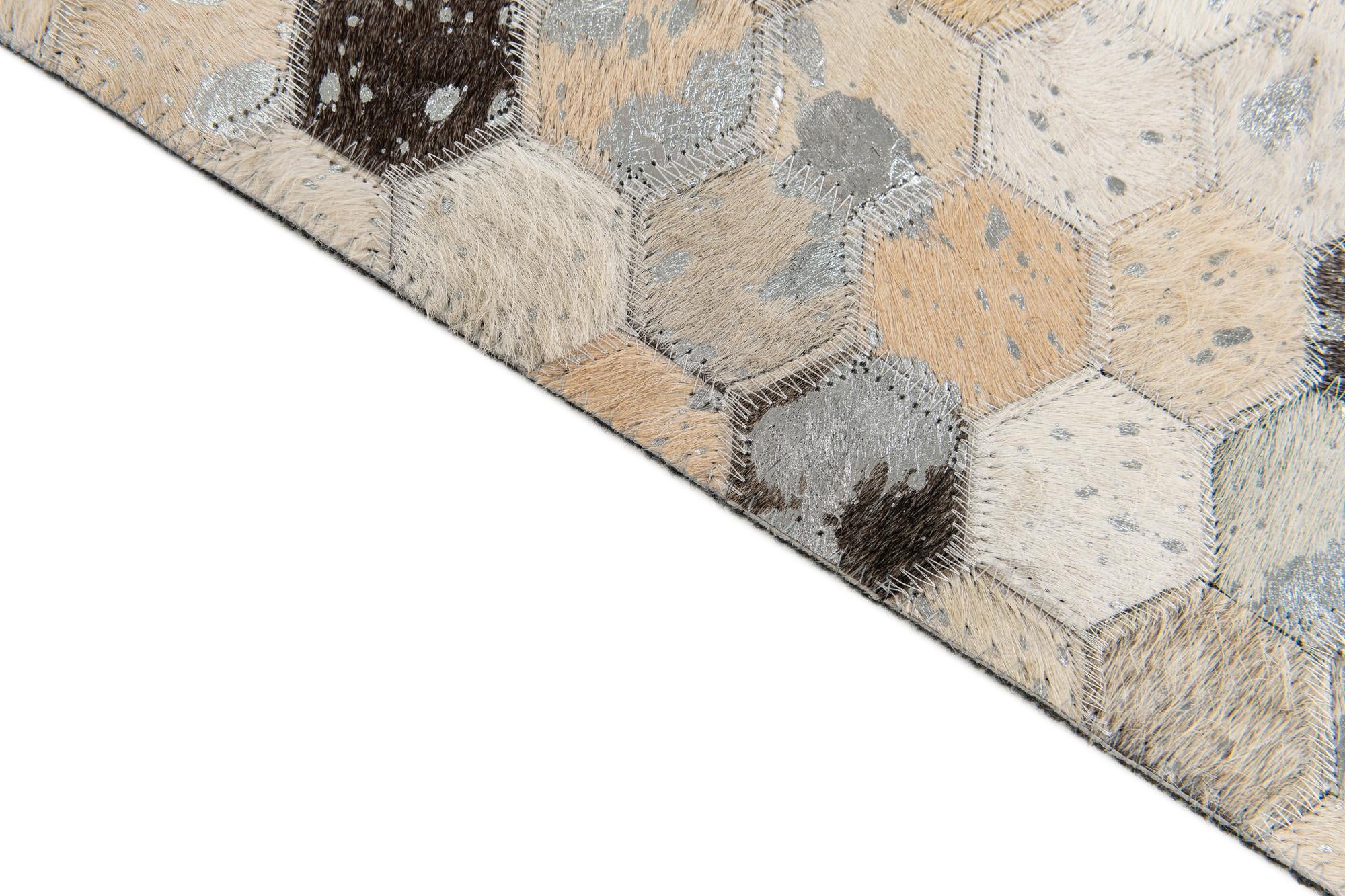 5' 1 x 8' 1 Cowhide Stocks Rug