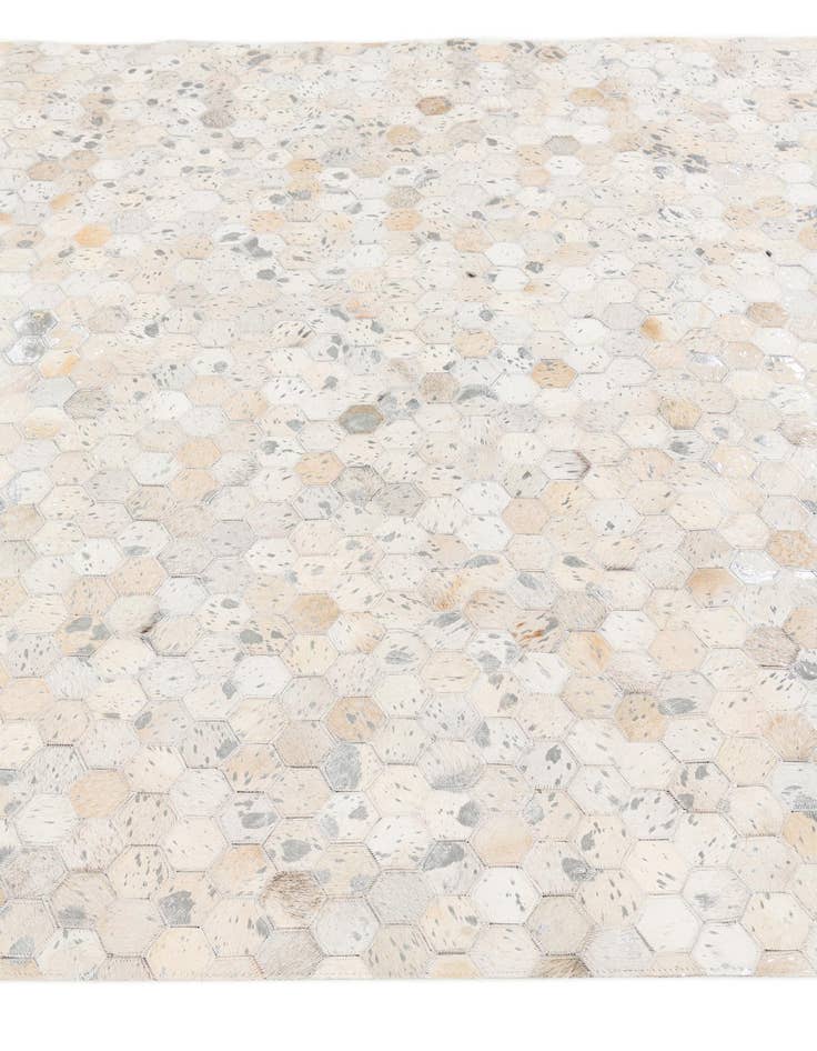 Detail image of 5' 1 x 8' 1 Cowhide Stocks Rug