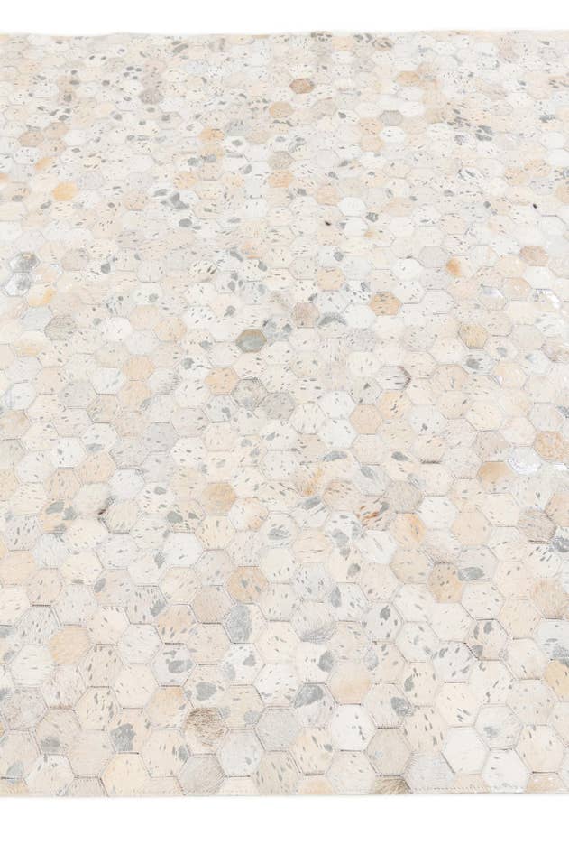 Detail image of 5' 1 x 8' 1 Cowhide Stocks Rug