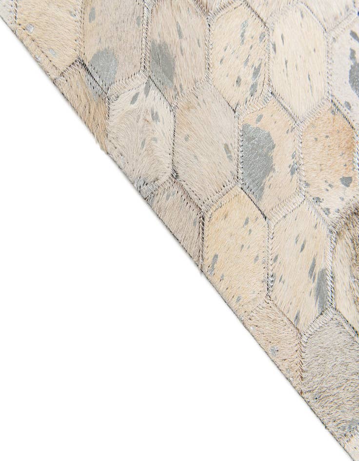 Detail image of 5' 1 x 8' 1 Cowhide Stocks Rug