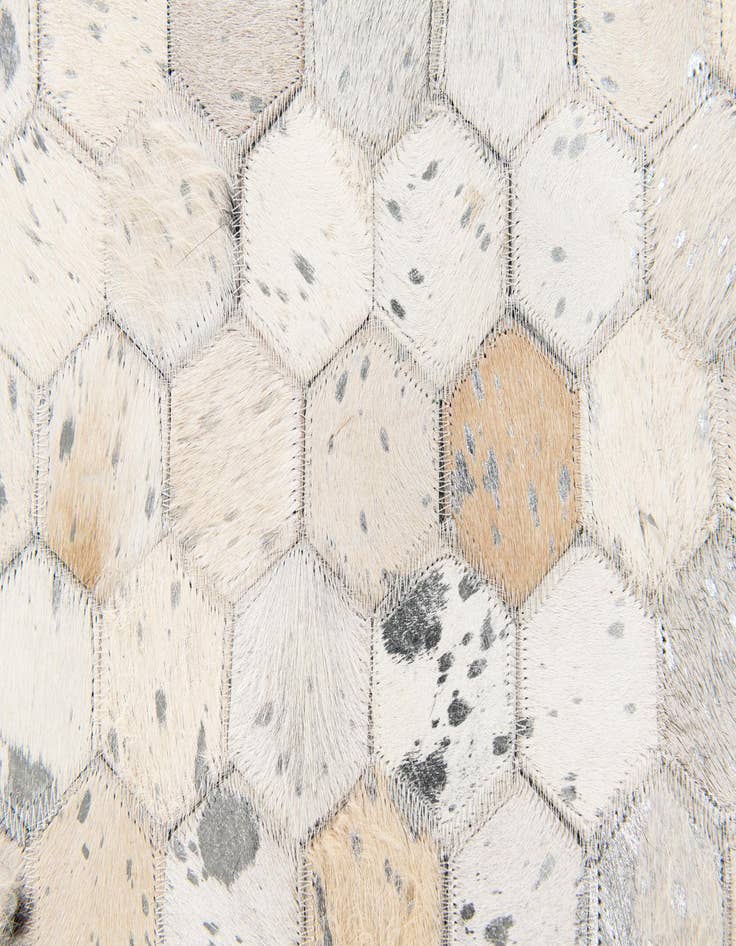 Detail image of 5' 1 x 8' 1 Cowhide Stocks Rug
