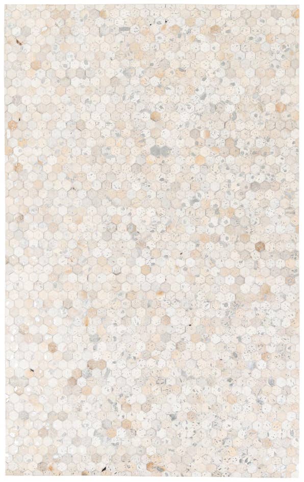 Detail image of 5' 1 x 8' 1 Cowhide Stocks Rug