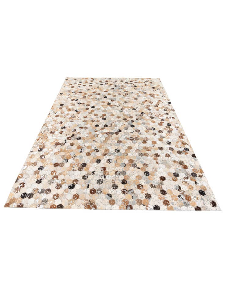 Detail image of 5' 4 x 7' 6 Cowhide Stocks Rug