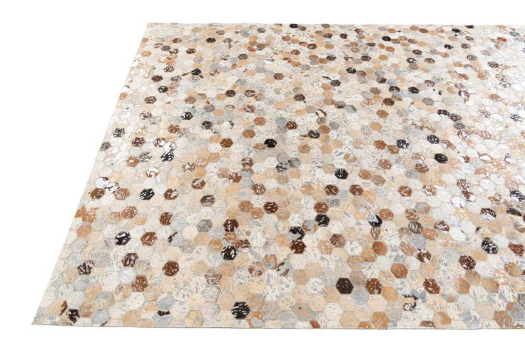 Detail image of 5' 4 x 7' 6 Cowhide Stocks Rug