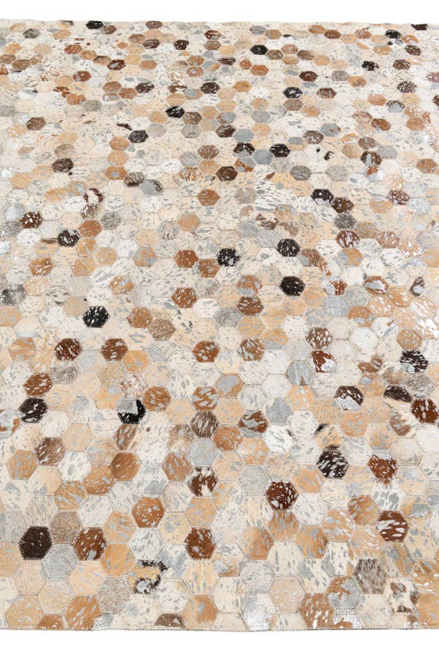 Detail image of 5' 4 x 7' 6 Cowhide Stocks Rug