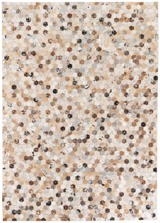 Detail image of 5' 4 x 7' 6 Cowhide Stocks Rug