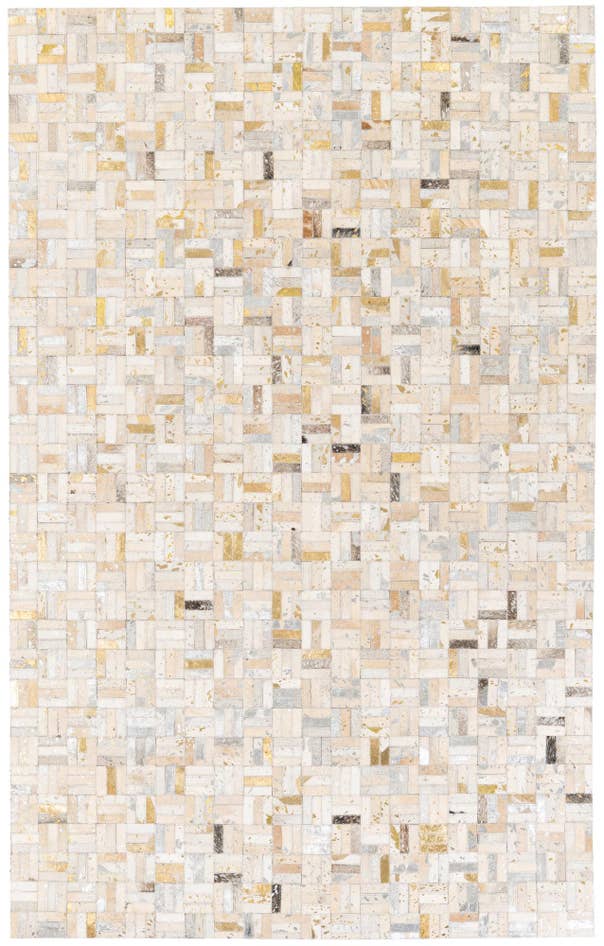 Detail image of 5' x 7' 11 Cowhide Stocks Rug