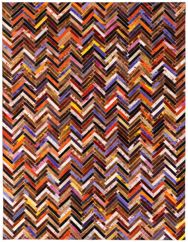 Detail image of 5' 4 x 7' 6 Cowhide Stocks Rug