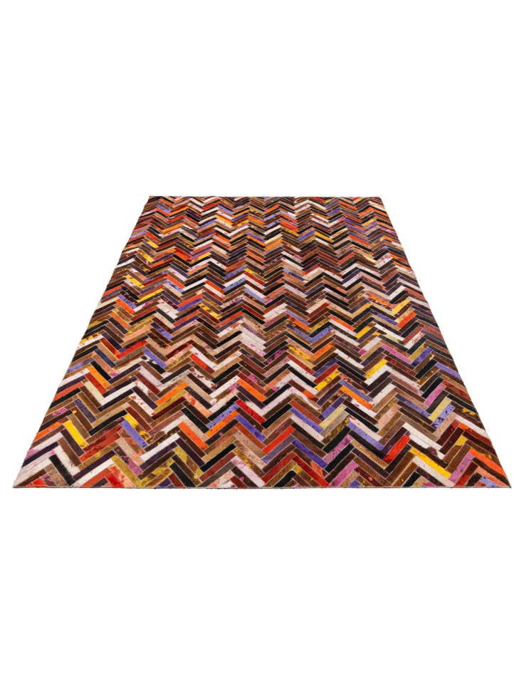 Detail image of 5' 5 x 7' 6 Cowhide Stocks Rug