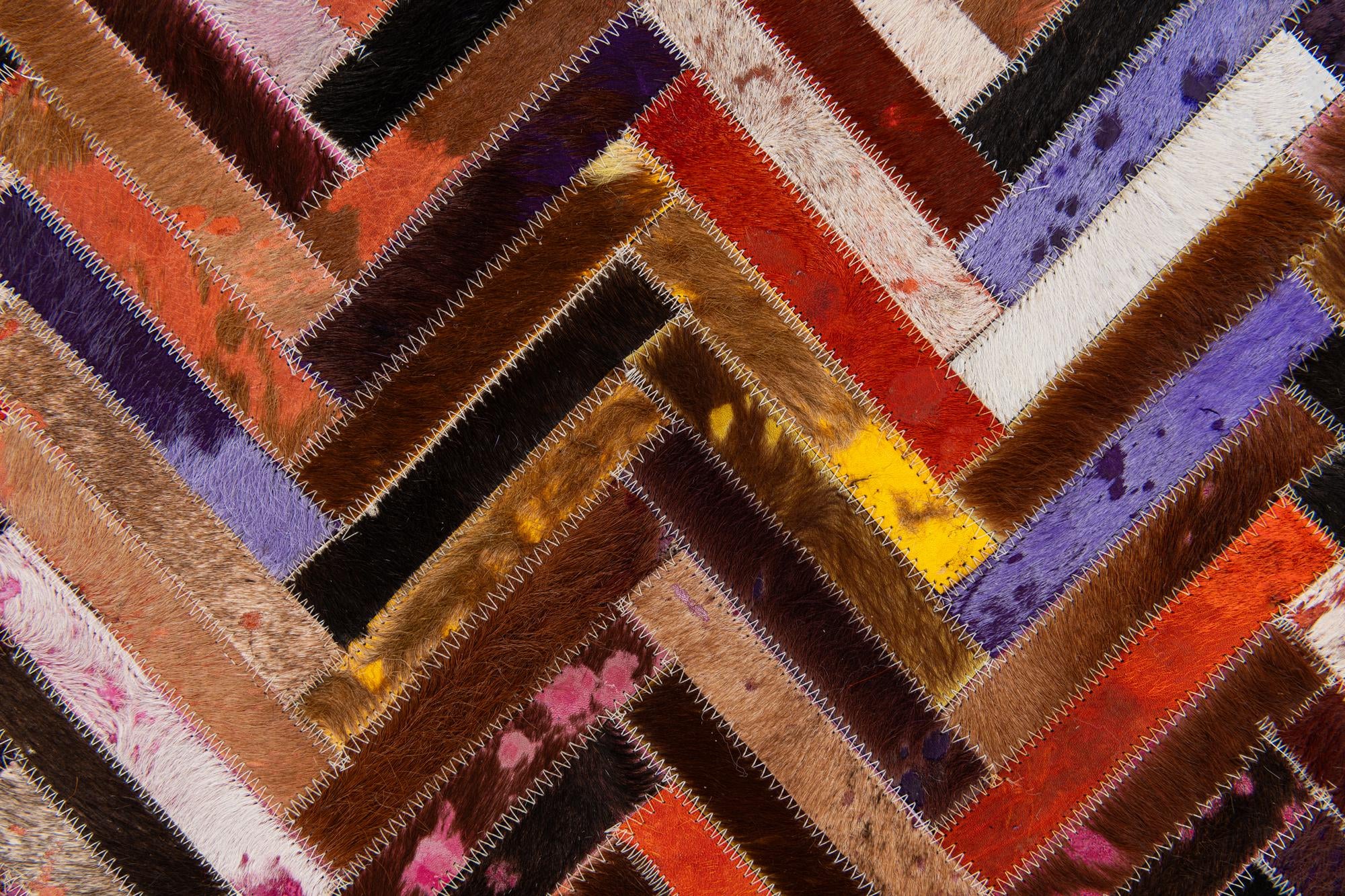 5' 5 x 7' 6 Cowhide Stocks Rug