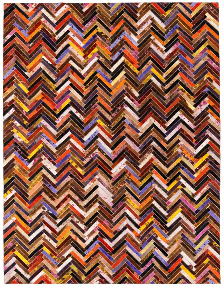 Detail image of 5' 5 x 7' 6 Cowhide Stocks Rug
