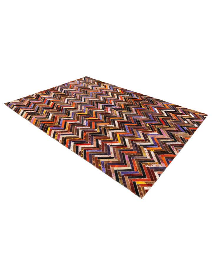 5' 5 x 7' 7 Cowhide Stocks Rug