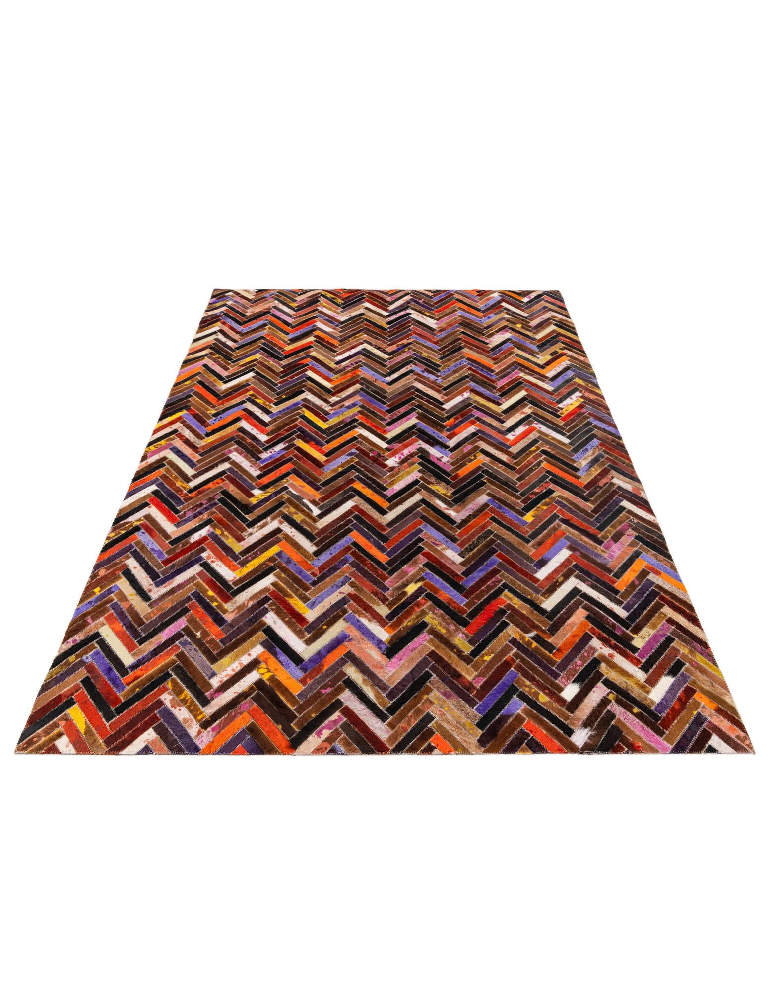 5' 5 x 7' 7 Cowhide Stocks Rug