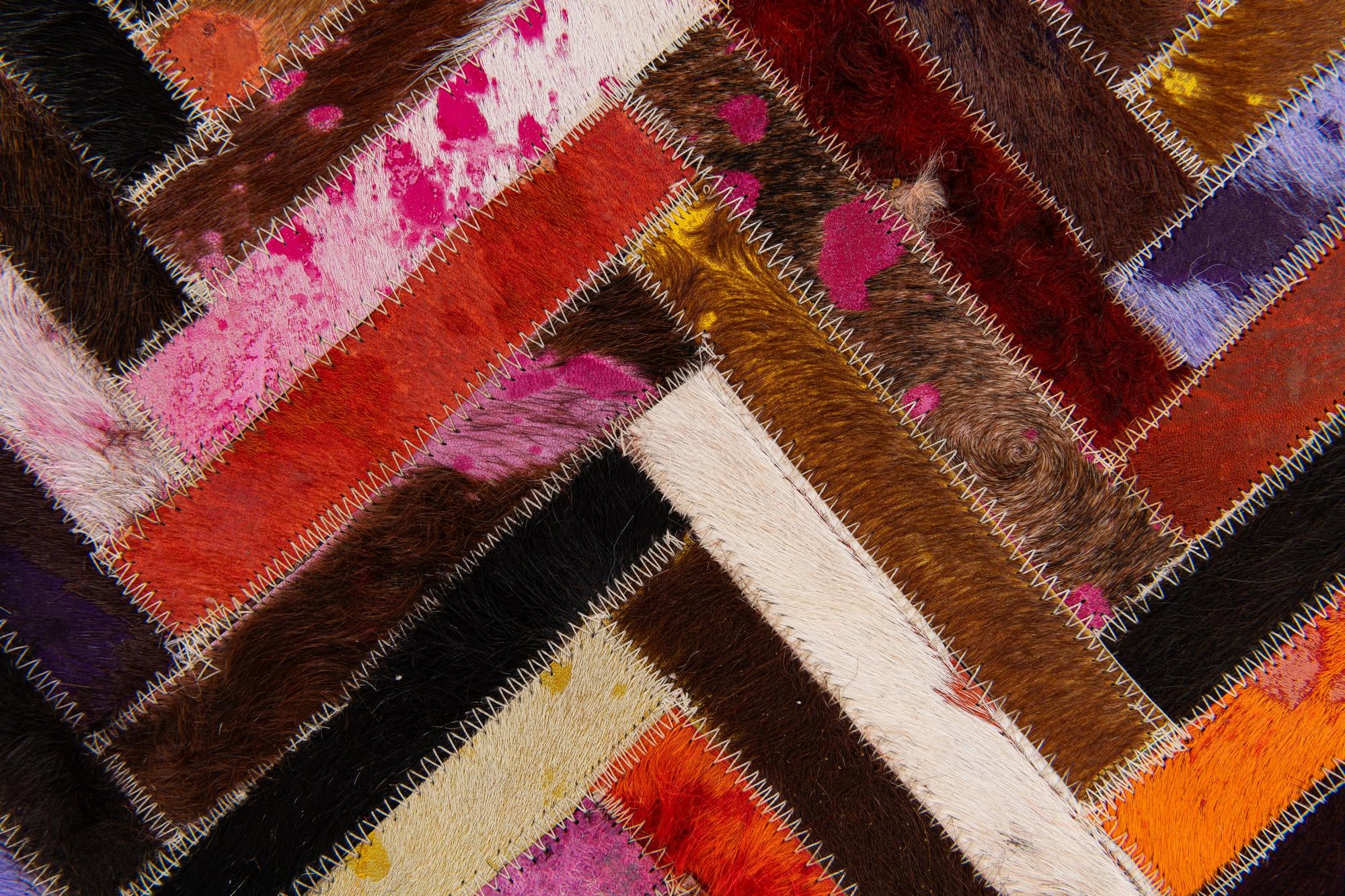 5' 5 x 7' 7 Cowhide Stocks Rug