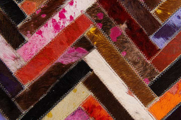 5' 5 x 7' 7 Cowhide Stocks Rug