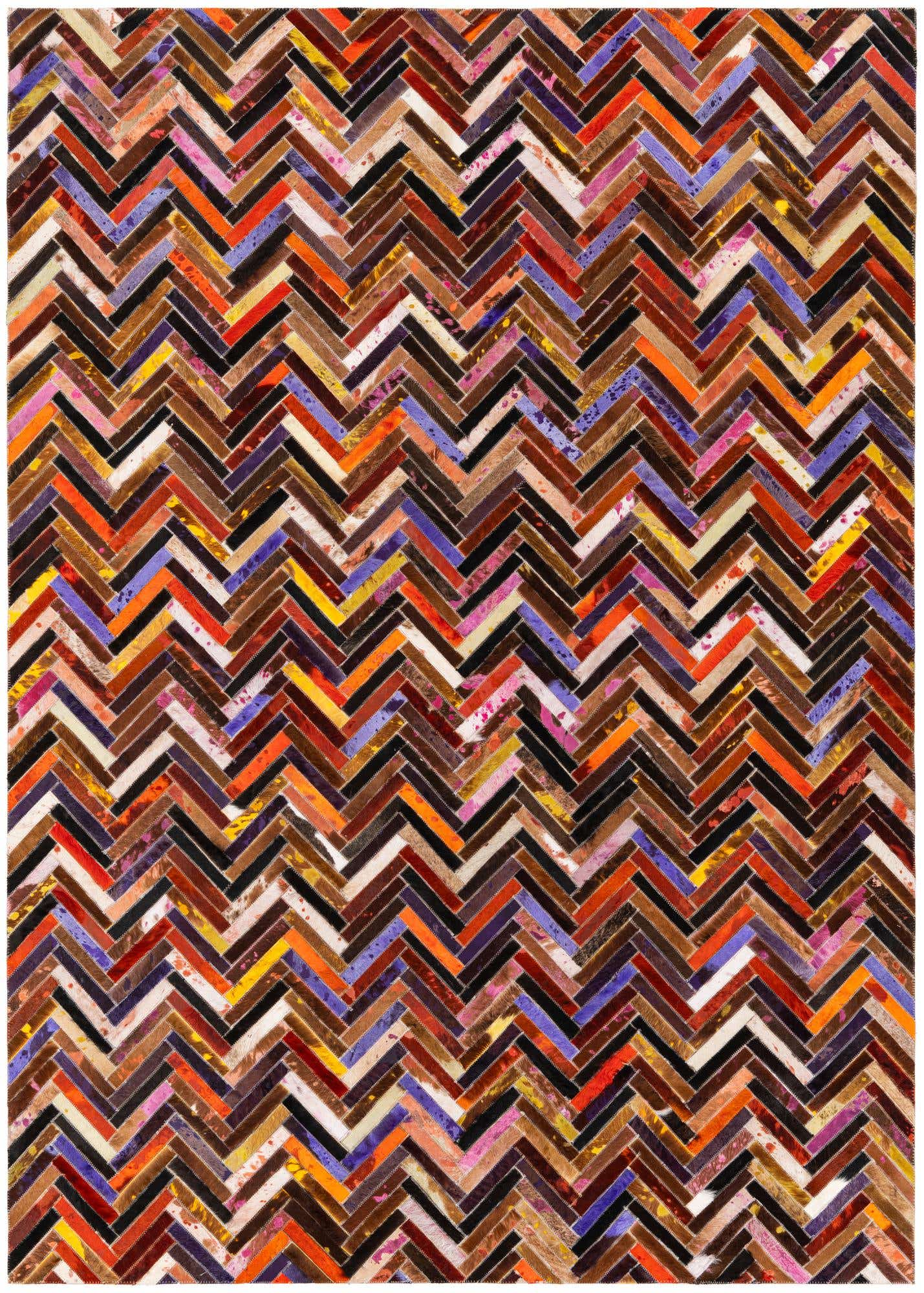 5' 5 x 7' 7 Cowhide Stocks Rug