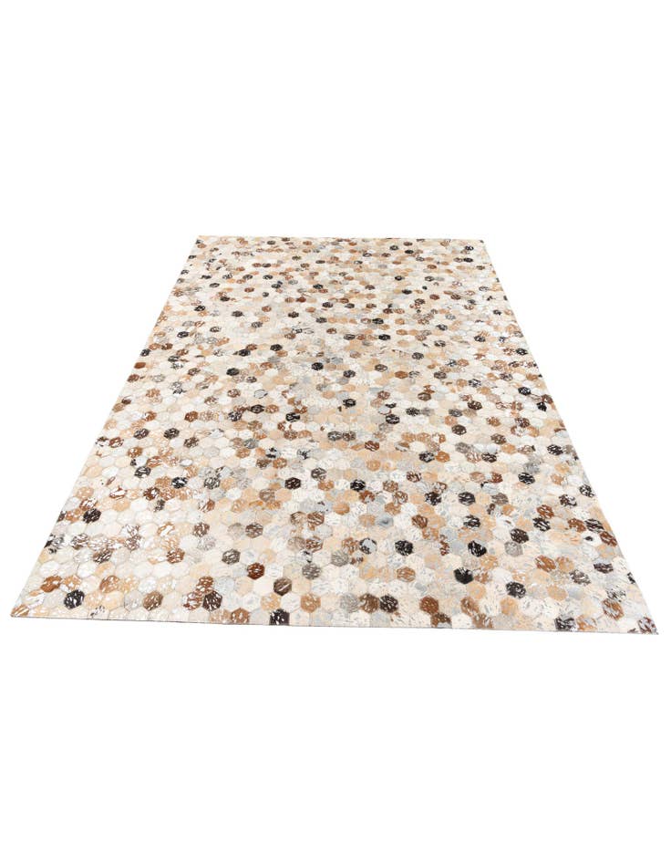 Detail image of 5' 3 x 7' 6 Cowhide Stocks Rug