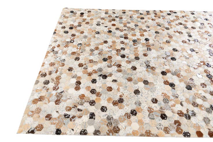 Detail image of 5' 3 x 7' 6 Cowhide Stocks Rug