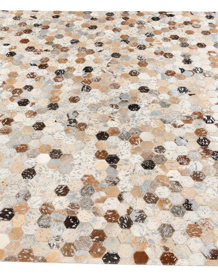 Detail image of 5' 3 x 7' 6 Cowhide Stocks Rug