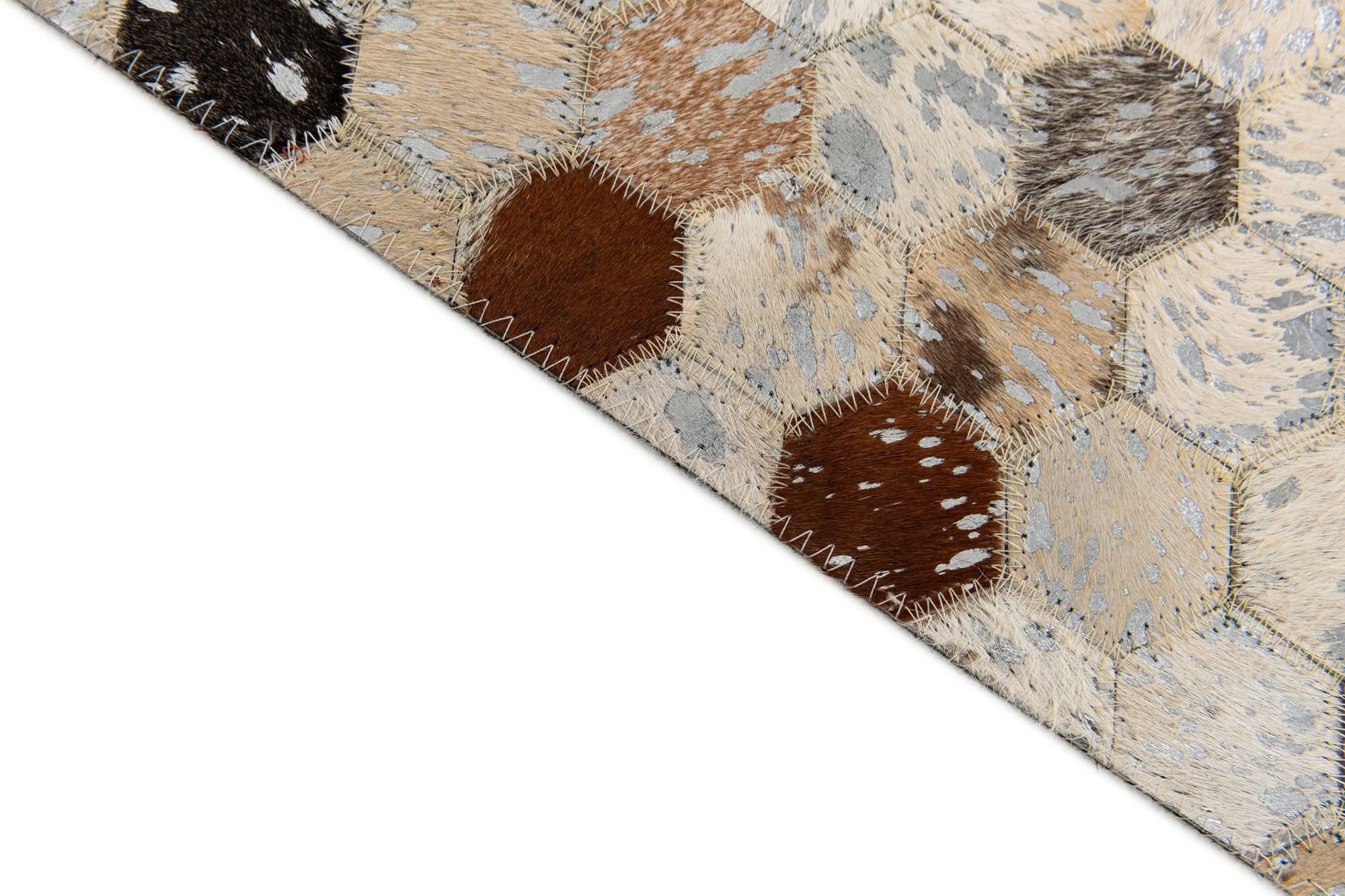 5' 3 x 7' 6 Cowhide Stocks Rug