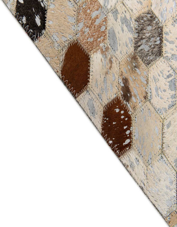 Detail image of 5' 3 x 7' 6 Cowhide Stocks Rug
